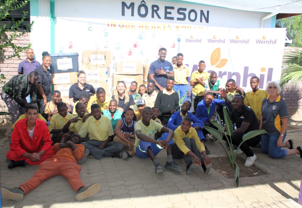 1. Moreson Wernhil handover Group photo with students